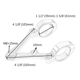 Headlight Mounting Bracket, 39-41mm Motorcycle Headlight Mount Bracket Adjustable Aluminum Alloy Turn Signal Fork Tube Clamp Kit for Motorcycle(black)