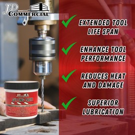 JD Commerical Cutting Paste for Drilling Metal - 10 OZ, High Performance Tapping & Cutting Paste, Professional Cutting Oil for Drilling, Tapping, Milling, Saw Blade Lubricant & Drill Cutting Fluid