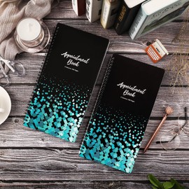 Appointment Book – Undated Salon Appointment Book, Daily＆Hourly Schedule Book with 200 Pages, 6 AM - 9 PM, 15 Minute Intervals Day Planner, 6’’ x 11.5’’, 3 Column, Twin-Wire Binding, Hardcover