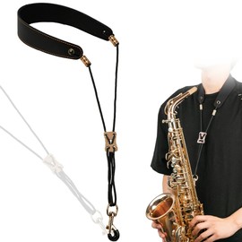 Saxophone Strap Set of 1 Neck Strap, Free Adjustable, Metal Hook, Prevents Falling Instruments, Won't Damage Musical Instruments, Ergonomics, Disperses Fatigue, Reduces Strain, For Adults and