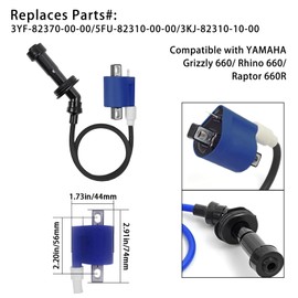 5LP-85540-20-00 CDI Box Module Unit Kit with Starter Solenoid Relay Ignition Coil Spark Plug for YAMAHA YFM660 Raptor 660R 2002 2003