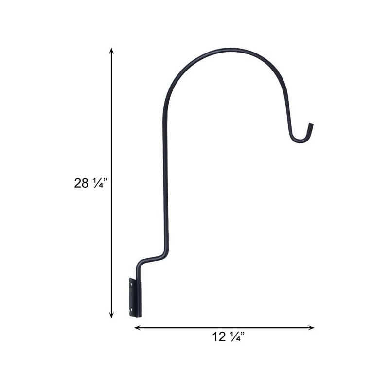 Panacea Deck Hanger Hooks, Black, 8.75" Hangers, Pack of 2