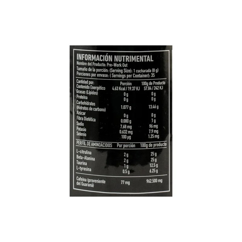 Pre Workout Citrulina Ponche De Frutas 280g Protgt