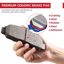 EXPPOWER Brake Pads Kits, Front Rear 8pcs Disc Brake Pads Set For 2011-2018 For Dodge Durango, 2011-2019 For Jeep Grand Cherokee