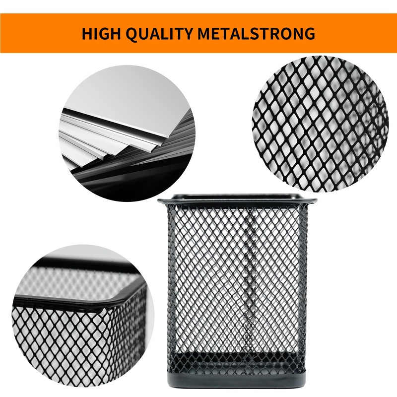 Pen Holder for Desk, Wire Mesh Pencil Cup Holder for