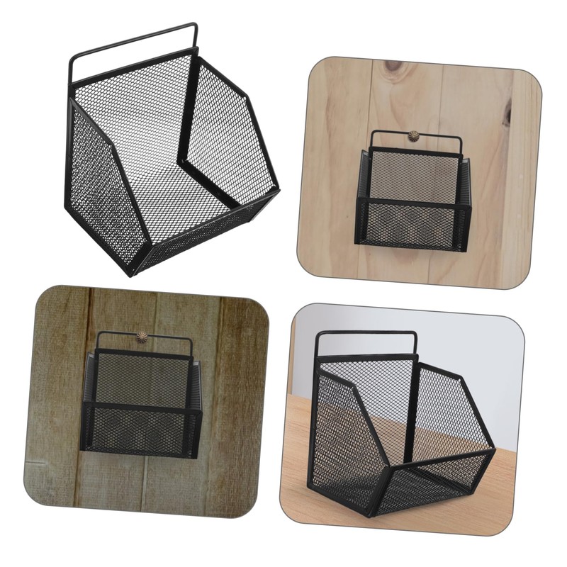 SHINEOFI Mesh Wall File Organizer Sturdy Iron Desktop Document Storage