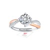 Engagement Rings - Adjustable Rose Gold Ring, Sterling Silver Eternity