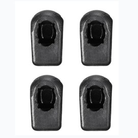 TOOMYAUTO 4pcs M8 Female Thread Gas Strut Connector Jiont Nylon End Fittings fit for 10MM Ball Socket, Straight Detachable Shock Lift Jiont Connector (Black)