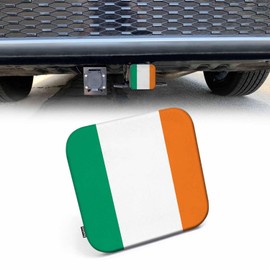 Beabes Ireland Flag Trailer Hitch Tube Cover Plug Cap, Irish National Flag Lightweight Hitch Covers Protector Tow Hitch Cover Plug Cap Receiver Hitch Accessories 2 Inch