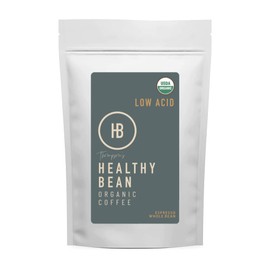 Healthy Bean Coffee - Organic Espresso Beans Whole - Low Acid Whole Bean Coffee, Strong, Rich Flavor Clean & Healthy Coffee - USDA Organic Low Acid Coffee Beans Whole, Mycotoxin Free Coffee, 11oz