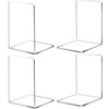 DARUITE Acrylic Bookend Transparent Bookend Acrylic Clear Book Holder for