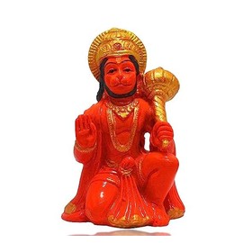 Imagine Mart Hanuman Murti Bajrang Bali Ashirwad Idol Metal Statue for Car Dashboard Mahavir Statue Bajrangbali Decorative Spiritual Puja Figurine - Religious Murti Pooja Gift Item/Temple