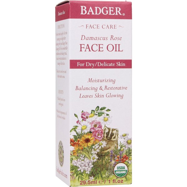 Badger Balm Damascus Rose Antioxidant Face Oil, 29.5 ml