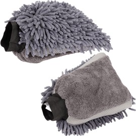 Mikrofaser Auto-Waschhandschuh - schonende Auto- & Motorrad Pflege - weicher Wasch Handschuh für Lack, Glas, Spiegel, Amatur und Felgen - reinigungzubehör reinigungsbedarf