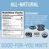 VerMints Organic Breath Mints PepperMint Candy Mints for Real Long-Lasting