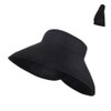 Sun Visors for Women Wide Brim Beach Hat Foldable Straw