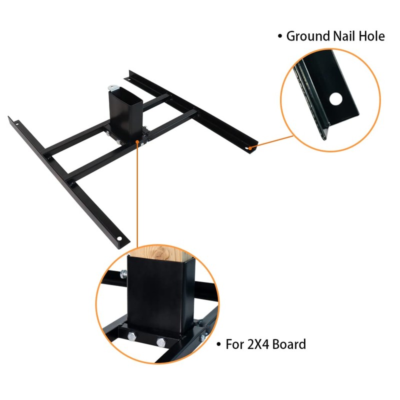 Highwild 2x4 Target Stand Base for AR500 Steel Shooting Targets