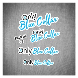Blue Collar Sticker Welder Sticker Tool, Vinyl Decals for Hard Hats, Toolboxes, Water Bottles, Phones, More, Assorted Designs, Only Blue Collar (8)