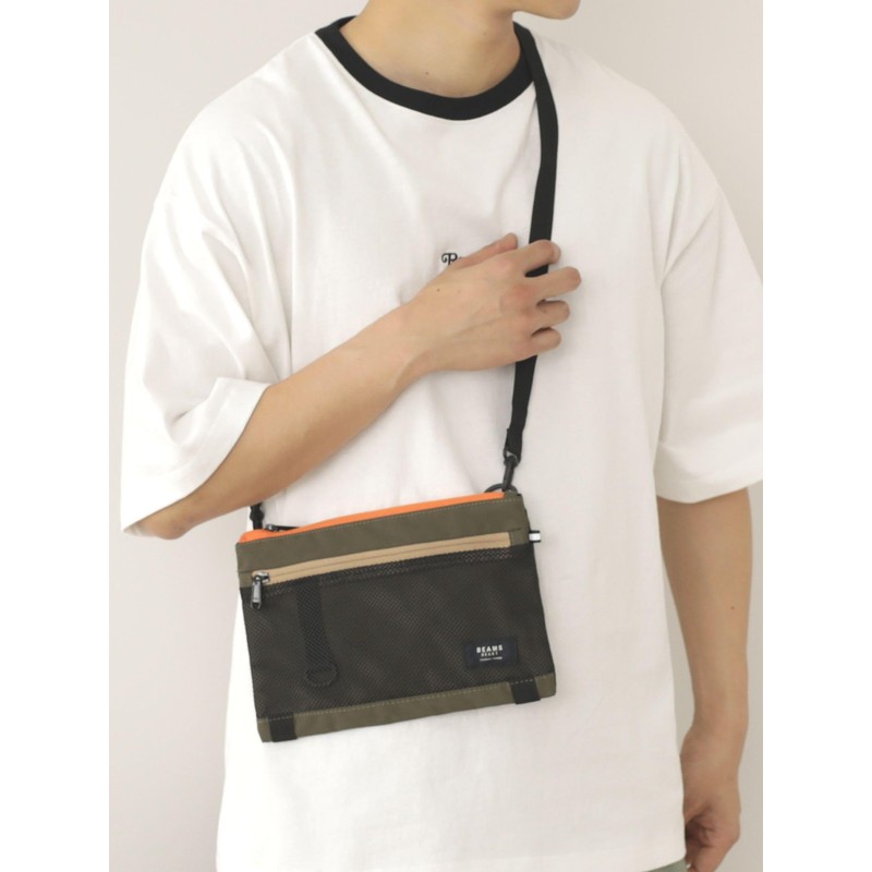 Beams Heart OLIVE - 426102476966788 Campus Bag, Mesh Combination