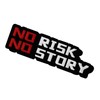 EmbTao No Risk No Story Patch Embroidered Badge Biker Applique