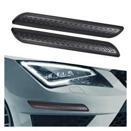 2 PCS Rubber Car Bumper Guards, Anti Collision Car Rear Bumper Guard Protector, Anti-Scratch Auto Bumper Strip Trim, Universal Car Door Edge Guards for SUV Pickup Truck (Black, Long)