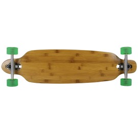 Moose Bamboo Drop Through Longboard 9" x 36" 70mm 80a Bigfoot Green Wheels