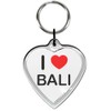 I Love Bali Small Heart Shaped Key Ring