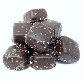 Candy Retailer Dark Chocolate Sea Salt Caramels 1 Lb