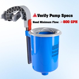 MUWOOB Above Ground Pool Skimmer with 5 Pool Skimmer Socks, Wall Mount Pool Surface Skimmer with Hose and Basket, Adjustable Floating Pool Filter, Automatically Cleans and Removes Pool Surfaces Leaves