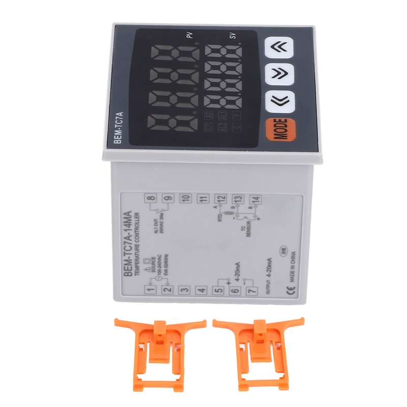 PID Temperature Controller 72x72mm Digital Display Intelligent Thermostat AC 100‑240V