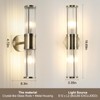 ECOBRT Glass Rods Wall Light Fixture Indoor Antique Bronze Bathroom