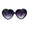 Polka Dot Black Heart Shaped Sunglasses