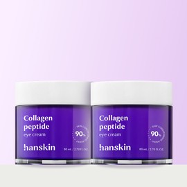 Hanskin Large Capacity Collagen Peptide Eye Cream for Face 80ml, 2 units / 한스킨 대용량 콜라겐 펩타이드 아이크림 포 페이스 80ml, 2개