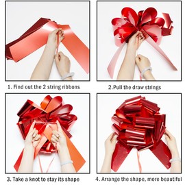 1Pcs Large Gift Bow,Giant Bow,12 Inch Big Gift Bow Suitable for Bicycle,Christmas Gift,Refrigerator,New House,Bicycle and Party Decoration Giant Gift Packaging Bow (Matte Pink)