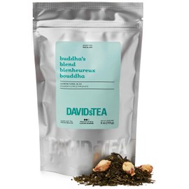 DAVIDsTEA Buddha’s Blend Loose Leaf Tea, Premium White Tea with Jasmine Pearls and Hibiscus Blossoms, 4 oz / 113 g