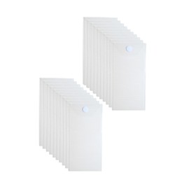 YESSART #10 Vertical Clear Plastic Envelopes 5 x 10 Money Receipt Bill Storage Holder 20 Pack Hook Loop Closure