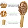 Juego de 4 Cepillos y Peines de Bambú para Cabello