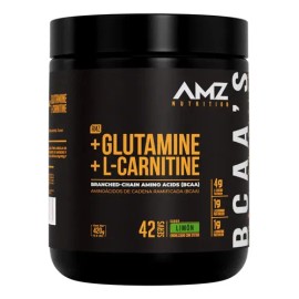 Bcaa Amz Glutamina L-carnitina 30 Servicios Los Sabore Sabor Limón                                                                                    