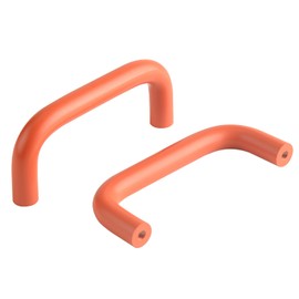 funifiti 5 Pack Orange Handle Closet Drawer Cabinet Children's Bedroom pulls 3 Inch(76mm) Hole Center Double Bend ​Carrying Handles (5, Orange, 3 Inch(76mm))