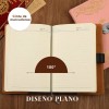 Agenda De Cuero Con Candado Diario Personal 150 Hojas calco
