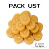 Natural Yellow Beeswax Tealight Candles - 24 pcs - Organic