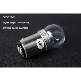 1157 LED Auto Bulb - CREE XP-E, Super Bright Cool White LED - Protective Cover - Auto, Marine, RV, Truck - BAY15D Base
