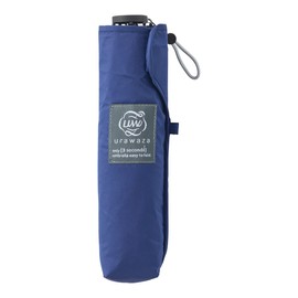 Moonbat 10298 3 Second Urawaza Slim, Lightweight, Folding Umbrella, UV Protection, Rain or Shining, deep blue