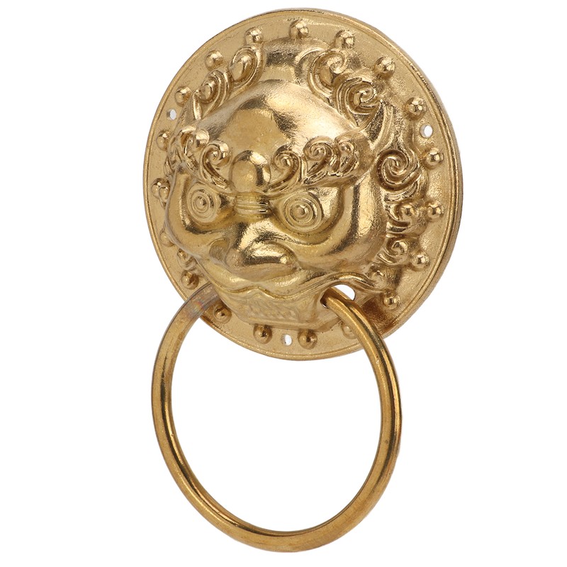 Door Knocker Chinese Style Animal Head Style Modelled Antique Brass