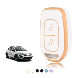 TOOMUME TOOMUME Schlsselhlle TPU, Autoschlssel Hlle Passt fr Renault Twingo Clio Symbol Kwid Dacia Logan Sandero Stepway Duster Dokker Lodgy, Schlsselcover Schutz Schlsselgeh?use - Smart Key