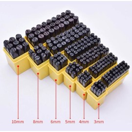 Unbranded US Stock 36pcs 10mm Letter & Number Stamp Punch Set Hardened Steel Metal