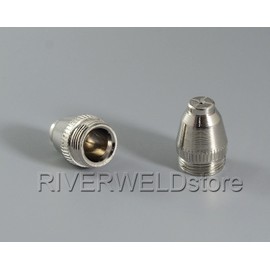 RIVERWELD WSD-60P AG-60P Plasma Electrode with Hafnium Wire Tips Nozzle 0.9mm 40Amp Alumina Nozzle Ceramic Cups with Groove kit Fit CUT-60 LGK-60 Plasma Cutter Pilot ARC Start 40pcs