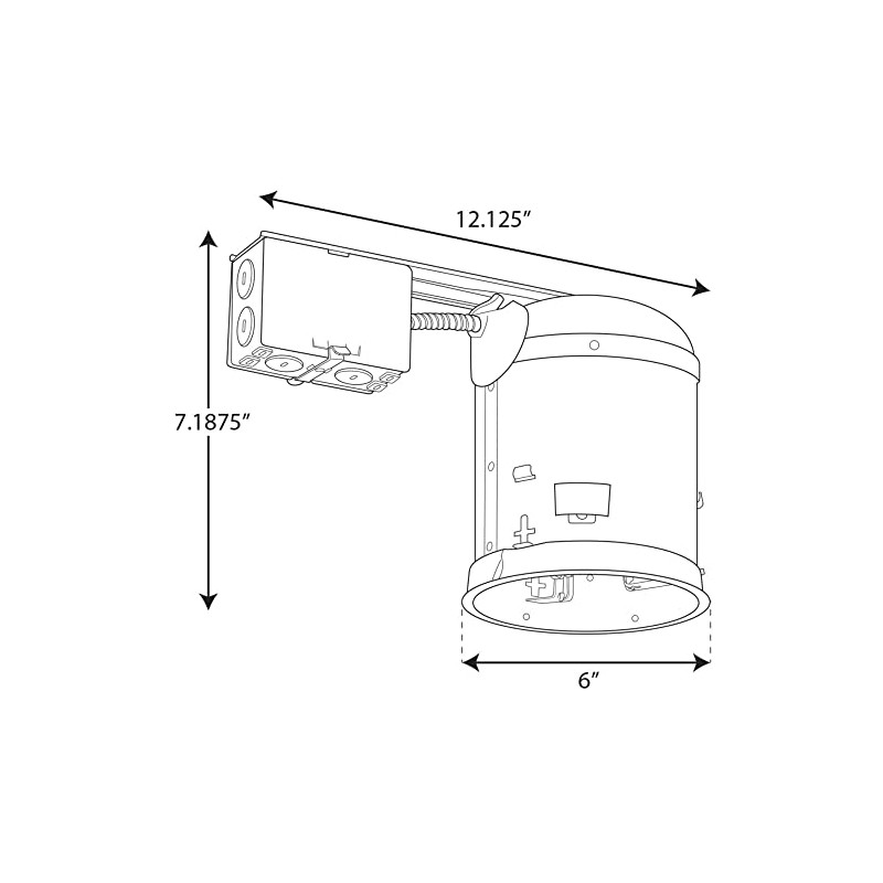 Progress Lighting P1851-ICAT Air-Tight Housing, IC Remodel Housing with E26