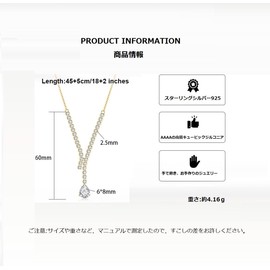 Bellitia Jewelry 14K Gold Plated Pear Cut Simulated Diamond Pendant Necklace for Women