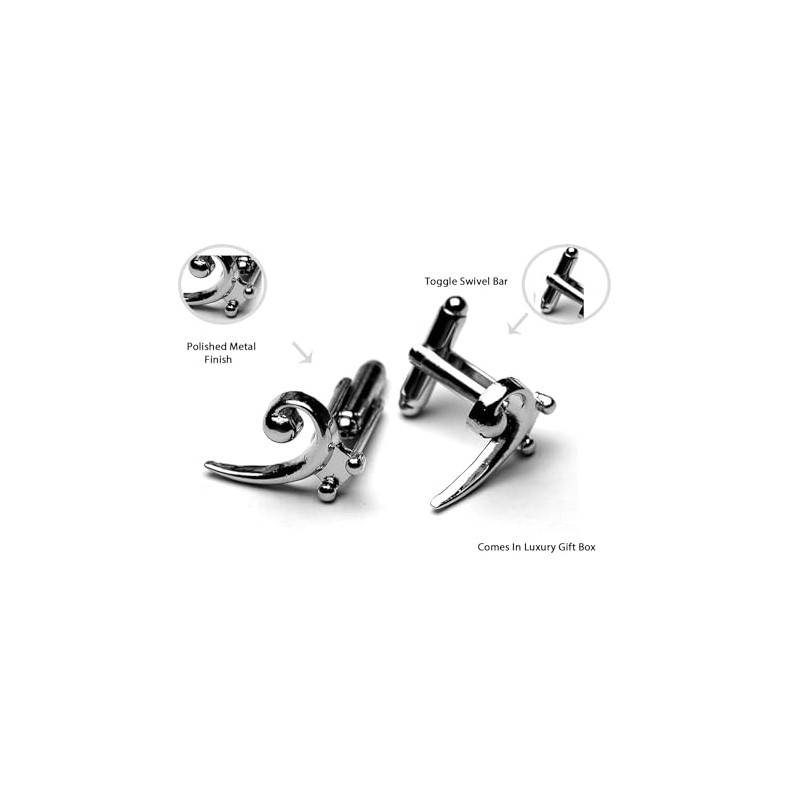 Gifticuffs Bass Clef Music Theme Cufflinks